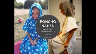 DIY Badeponcho nähen in 2 Größen [upl. by Anaiad]