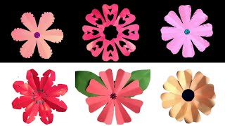 Paper flower paper craft tutorial paper folding flower origami craft [upl. by Millard]