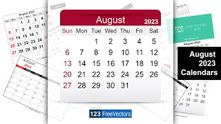 August 2023 Calendar  123FreeVectors [upl. by Red461]