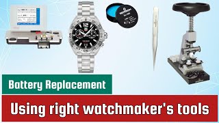 Using Bergeon Right Watchmakers Tools for Battery Replacement [upl. by Airel206]