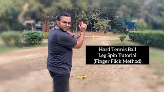 Hard Tennis Leg Spin Using Fingers  Full Tutorial [upl. by Kermie]