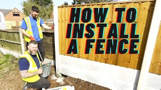 How To Install A Fence From Start To Finish [upl. by Charla]