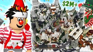 touring the EXPENSIVE BLOXBURG NORTH POLE this build is HUGE [upl. by Langan60]