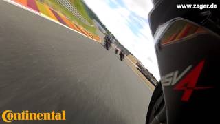 Sachsenring  Aprilia RSV4 1000 APRC Superbike mit Sturz accident crash [upl. by Lishe410]