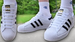 How To BAR LACE Adidas Superstar THE BEST WAY [upl. by Alisan]