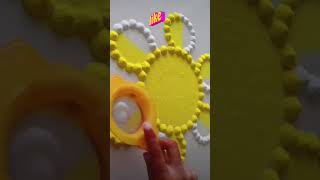 Rangoli Design for Diwali 🪔🎇⭐🌟papercraft papercutart making rangoli crafts arts shorts diya [upl. by Alanah]