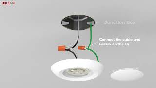 JULLISON LED 6quot Low Profile Surface Mount amp Recessed Disk Light 6quot Flush Mount Ceiling Lights [upl. by Lohman441]