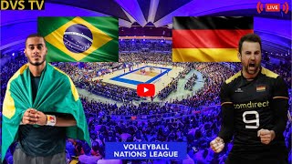 BRASIL X ALEMANHA AO VIVO LIGA DAS NAÃ‡Ã•ES DE VÃ”LEI MASCULINO ONDE ASSISTIR COM IMAGENS [upl. by Chappie]