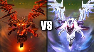 Chosen of the Wolf Swain vs Prestige Chosen of the Wolf Swain Skins Comparison League of Legends [upl. by Clea]