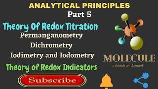 ANALYTICAL PRINCIPLES Part 5KURedox Titration molecule redoxindicator sem2 permanganometry [upl. by Esinek]