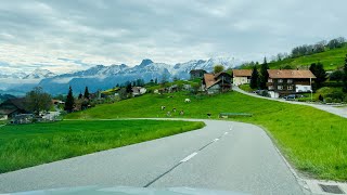 Driving through •Seftigen • Riggisberg •Burgistein  Beautiful Village in Switzerland 🇨🇭 Bern 🍀 [upl. by Parnell]