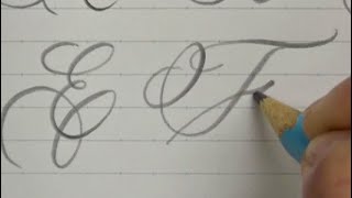 How to write Copperplate Calligraphy Alphabet with a pencil  Handwriting [upl. by Magill]