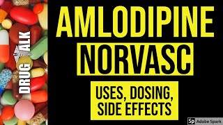 Amlodipine Norvasc  Uses Dosing Side Effects [upl. by Conney]