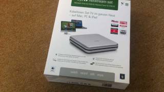 Unboxing Elgato EyeTV Netstream SAT NetzwerkTuner für DVBS2 [upl. by Kcaj]