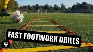 10 FAST FOOTWORK DRILLS  FAST FEET amp BALL MASTERY  FOOTBALL TRAINING  SOCCER TRAINING [upl. by Sams]