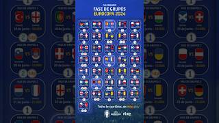 CALENDARIO FASE DE GRUPOS EURO 2024 ⚽️futbol realmadrid fcbarcelona valenciacf futbolshorts [upl. by Al]