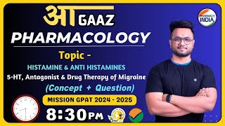 आGAAZ HISTAMINE amp ANTI HISTAMINES  Concept  Questions  Pharmacology GPAT 202425 gpat2024 [upl. by Ennaus563]