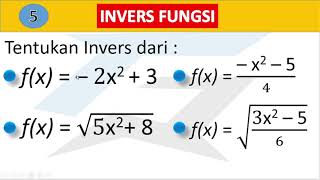 invers fungsi bentuk kuadrat dan akar bagian 1 [upl. by Anitreb]