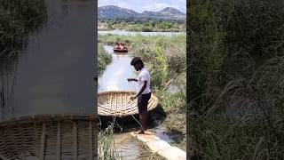 Coracle ride hampi 📍 🔥 ⛵coracleride travel hampikarnataka [upl. by Cinimod]