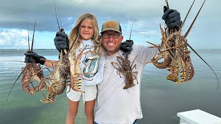 Turning A Bad day in The Florida Keys PERFECT Catch Clean Cook Massive Steamed Pot Of LOBSTER [upl. by Latonia]