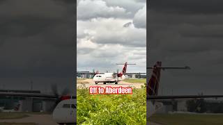 Loganair atr72 takeoff to Aberdeen 4824 [upl. by Eicarg17]