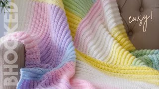 EASY Crochet Baby Blanket Perfect For Beginners [upl. by Neff886]