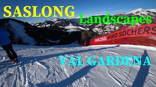 SASLONG Landscapes Val Gardena Santa Cristina Trentino World CupSuper GDownhillSkiing Sciare [upl. by Clower]