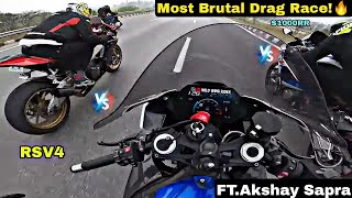 Drag race 100 To 290🔥🔥 RSV4 VS S1000rr Gen2Stage2 VS S1000rrGen3Stage2 [upl. by Elram]