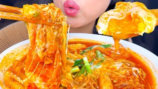 ASMR KIMCHI SPICY NOODLES amp SOFT BOIL EGGS EATING SOUNDS ASMR Phan [upl. by Alokin]