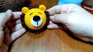 Porta Chupeta Amigurumi Leãozinho [upl. by Aivatnahs968]