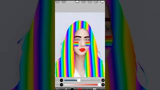 Jisoo Rainbow 🌈 hair edit shorts [upl. by Norah]