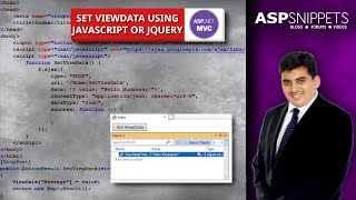 Set ViewData using JavaScript or jQuery in ASPNet MVC [upl. by Elihu]