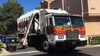 Whiny Peterbilt Amrep Garbage Truck on UWS Carts [upl. by Seaden375]