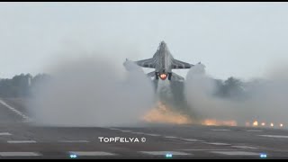 F16 Performs Fantastic TouchAndGo With Two Rolls [upl. by Atnoled155]