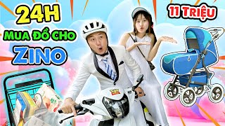 Thử Thách 24h Mua Đồ Cho Em Bé Zino  Vê Vê Channel [upl. by Drud760]