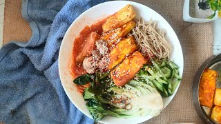 Korean Vegetarian Kimchi Noodles l Kimchi Noodles l No onion no garlic kimchi noodles recipe [upl. by Humfrid]