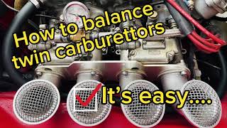 EASY guide on how to balance tune Twin Dellorto and Weber Carburettors using an Alfa Romeo 105 GTV [upl. by Rosie]