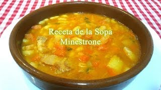 Receta fácil de sopa minestrone [upl. by Adnerad]