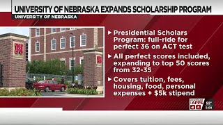 NU officially expands fullride scholarships to Nebraska students who score 3235 on ACT [upl. by Ennoira]