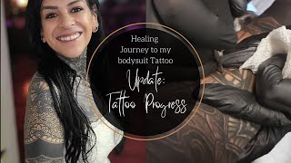 Tattoo Journey UPDATE Healing Journey to my Bodysuit Tattoo [upl. by Aokek]