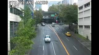 Seattle Bad Driver Crashes Into Traffic Light Pole [upl. by Bubalo]