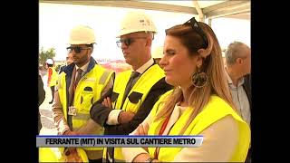 IL SOTTOSEGRETARIO FERRANTE MIT IN VISITA SUL CANTIERE METRO  SERVIZIO TG DEL 04112024 [upl. by Eenert]