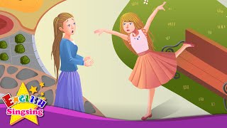 The Red Shoes  What are you doing present progressive  English animated story for Kids [upl. by Iasi]