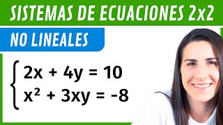 Sistemas de Ecuaciones NO LINEALES con una Ecuación de Segundo Grado 🔢 [upl. by New]