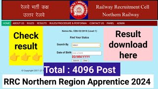 RRC NR Delhi Trade Apprentices 2024 Download Merit List  Result for 4096 Post [upl. by Naxela]