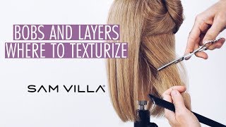 Where to Texturize Bobs and Layers [upl. by Onilatac]