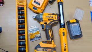 unboxing powerful cordless impact wrench Ingco cosli23011 Liion 20v cordless impact wrench [upl. by Henrieta]