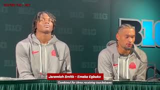 Ohio State wide receivers Jeremiah Smith and Emeka Egbuka postgame press conference  Michigan State [upl. by Ahsait]