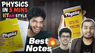 Full Physics in 5 mins  Best Notes IITian Style  Crash course  IIT JEE Advance NEET [upl. by Scandura507]