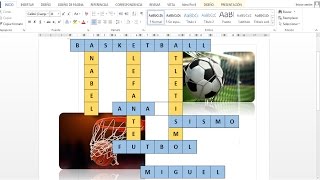 Como realizar un crucigrama en word 201020132016 [upl. by Gladstone]